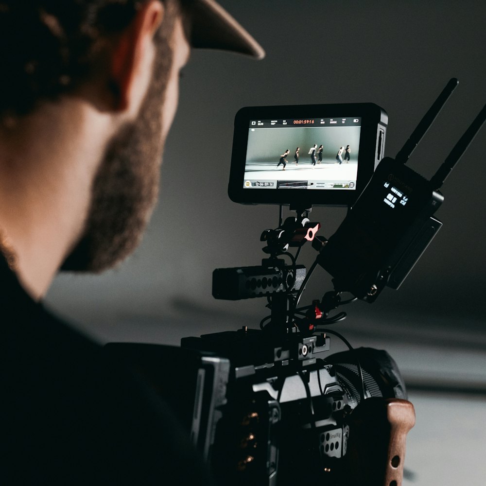 Camera operator filming a commercial shoot